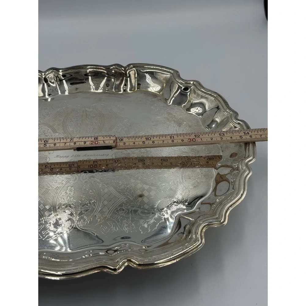 Sheridan Silver Plated Brass Footed Tray 